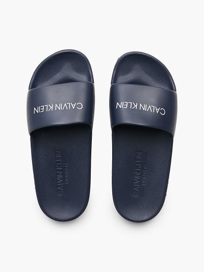 Calvin Klein Cipők HU920817 | Calvin Klein Logo Fiu Papucs Sötétkék